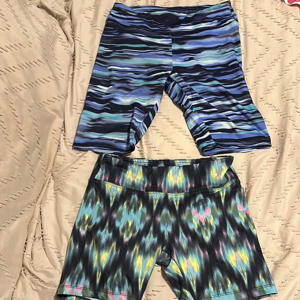 Balance Collection Black and Blue Patterned Shorts